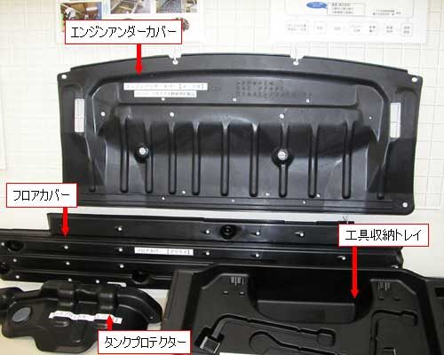 エンジンアンダーカバー他